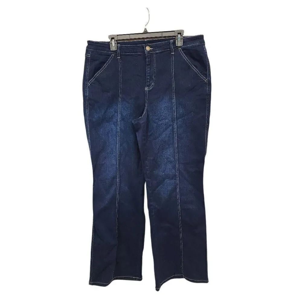 Belle by Kim Gravel Size 18 TripleLuxe Reg Denim Seamed to Perfection Jean